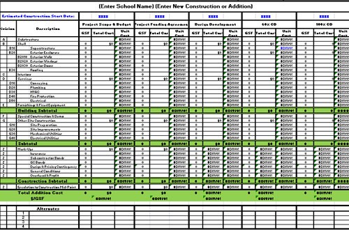 Download Free Construction Estimate Template Excel Document Building Spreadsheet