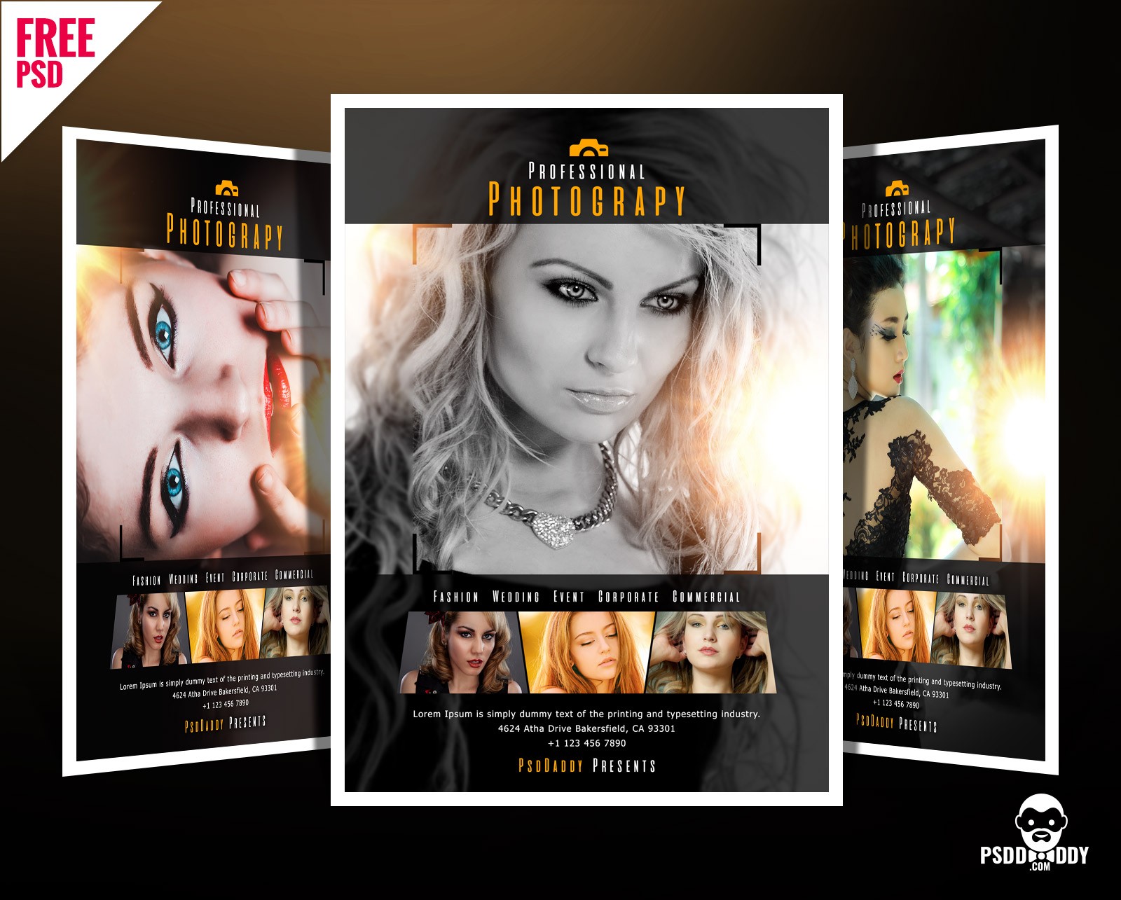Download Professional Photography Flyer PSD PsdDaddy Com Document Advertising