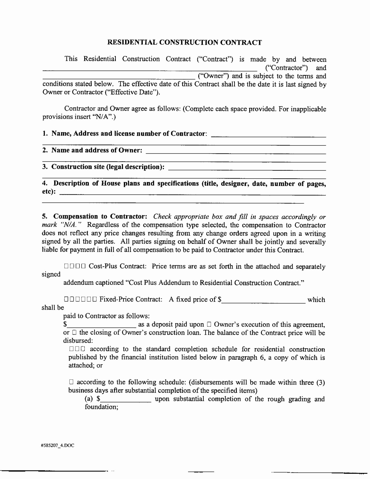 Drywall Contract Template New 14 Of Document