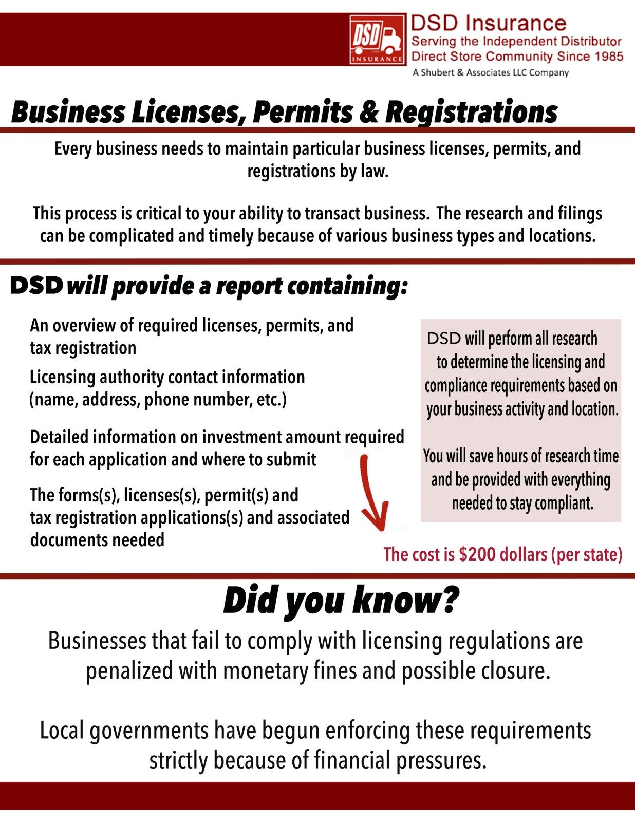 DSD Insurance Across 41 States Nationwide Document Dsd