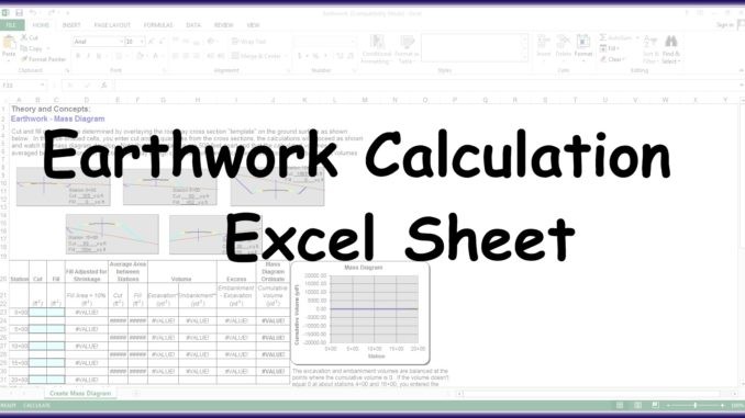 Earthwork Calculation Excel Sheet Engineering Feed Document