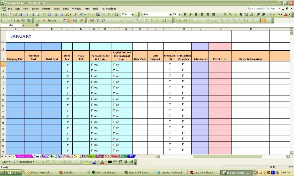 Ebay Inventory Excel Template Austinroofing Us Document