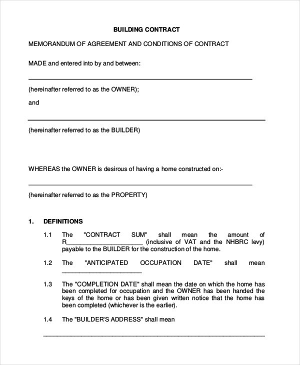 Example Of Building Demolition Contract Template 905 OCweb Document