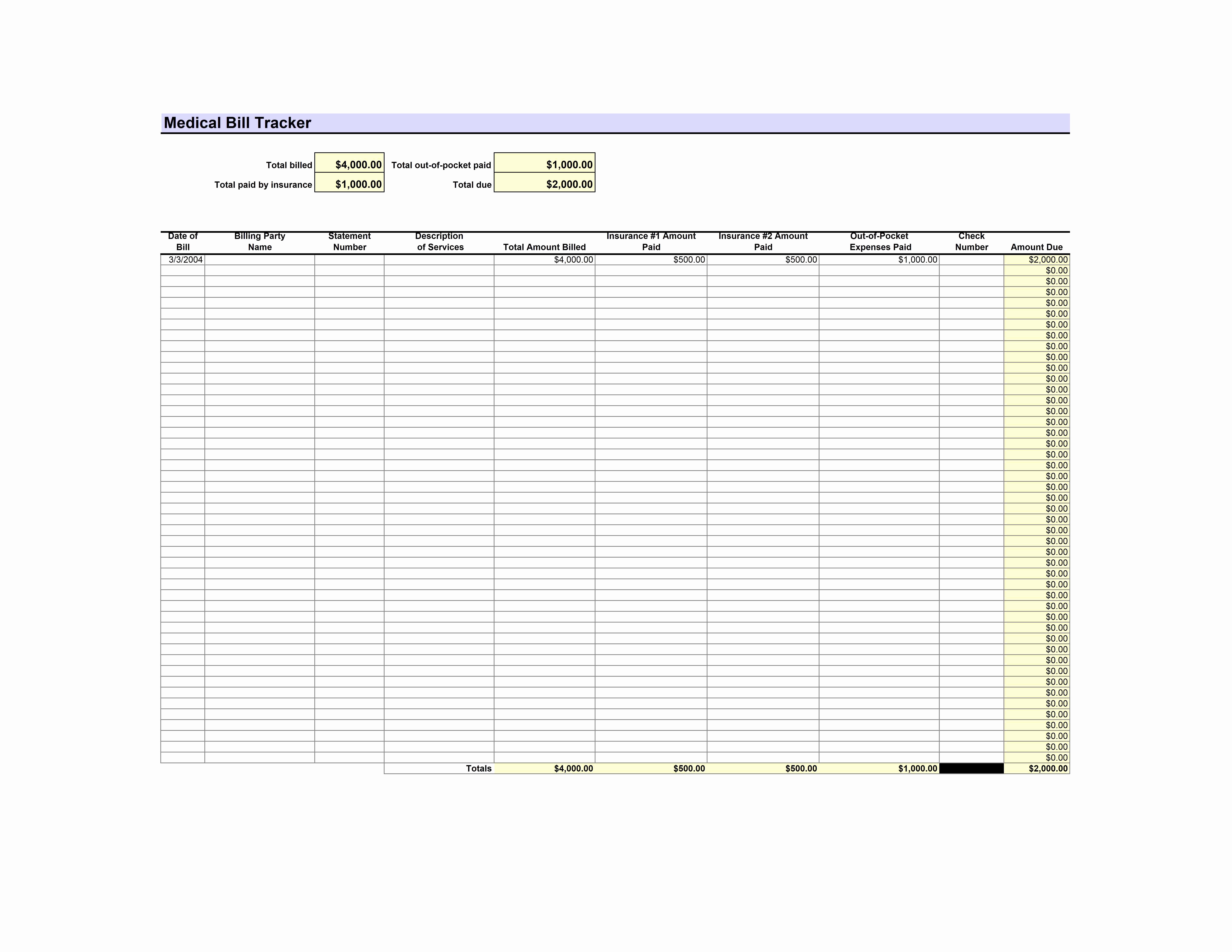 Excel Medical Expense Template Awesome Document