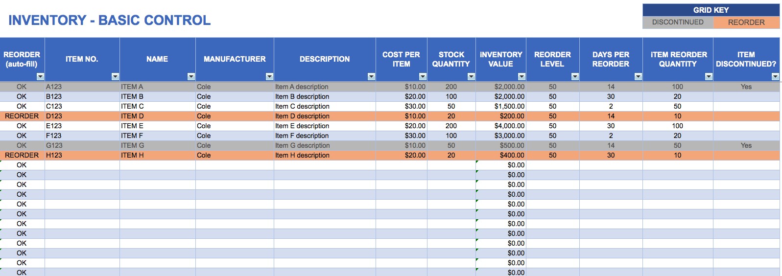 Excel Spreadsheet For Inventory Control Tier Crewpulse Co Document Stock Template