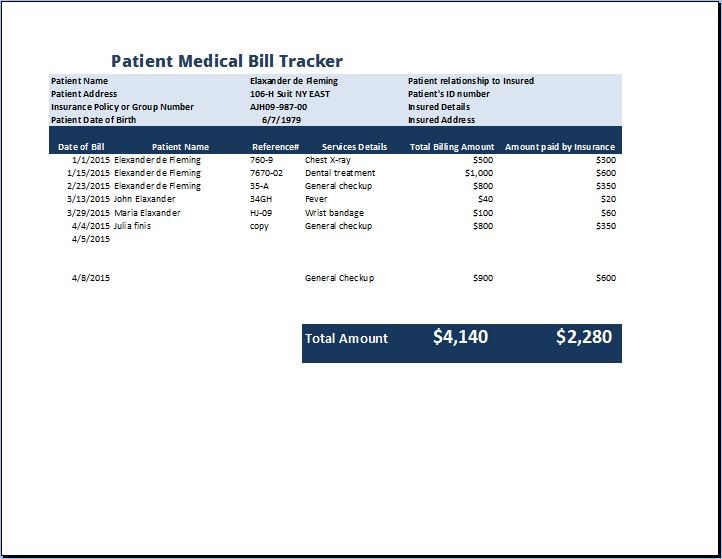 Excel Spreadsheet For Medical Expenses On Google Document Expense Template