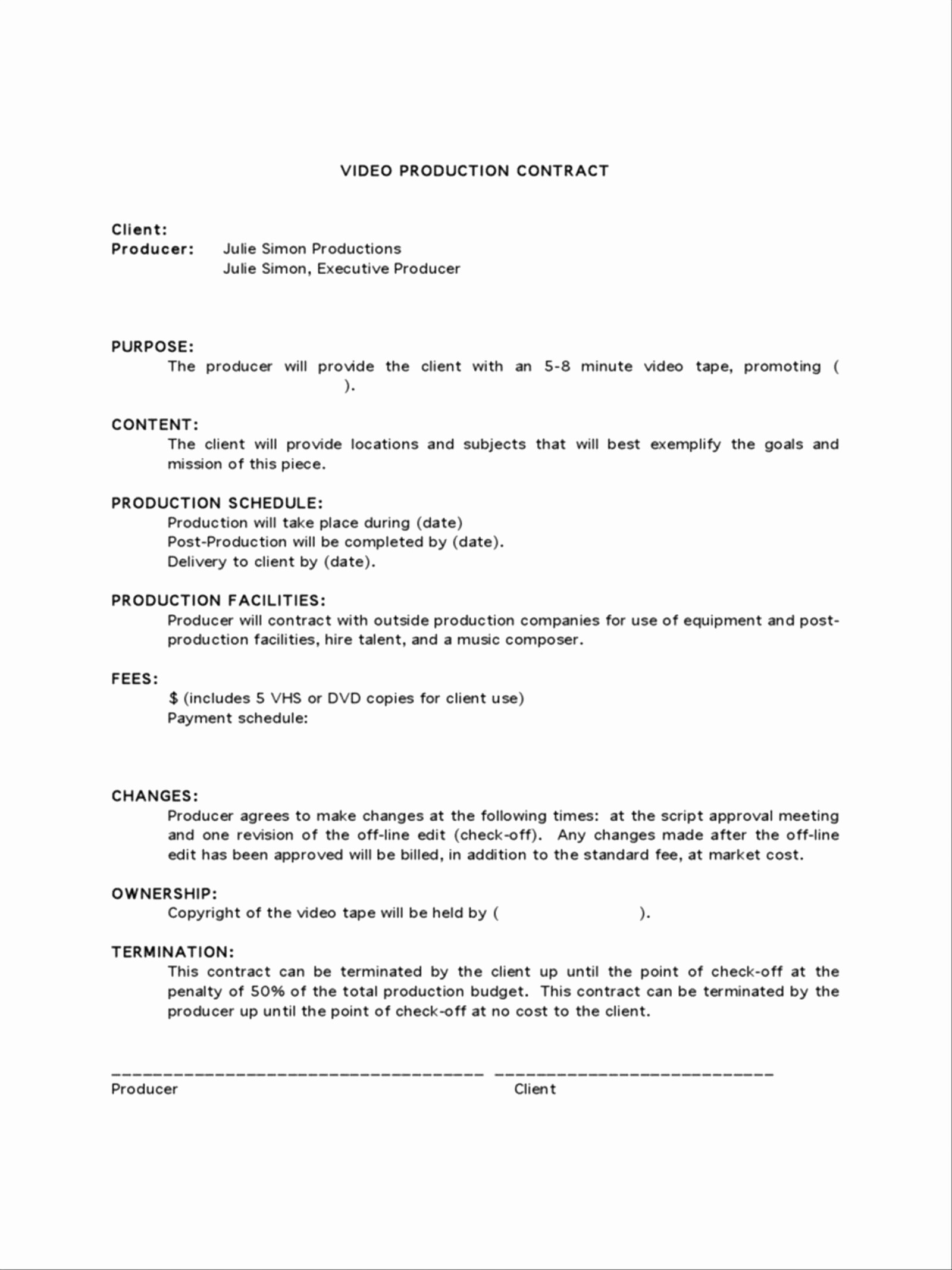Exclusive Rights Beat Contract Template Unique Document