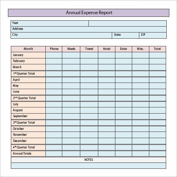 Expense Report S 8 Download Free Documents In Word Excel Document Annual