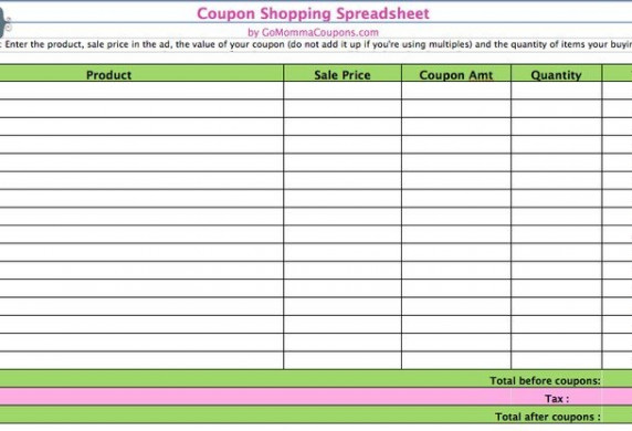 Extreme Couponing Spreadsheet On Excel Templates Document Template