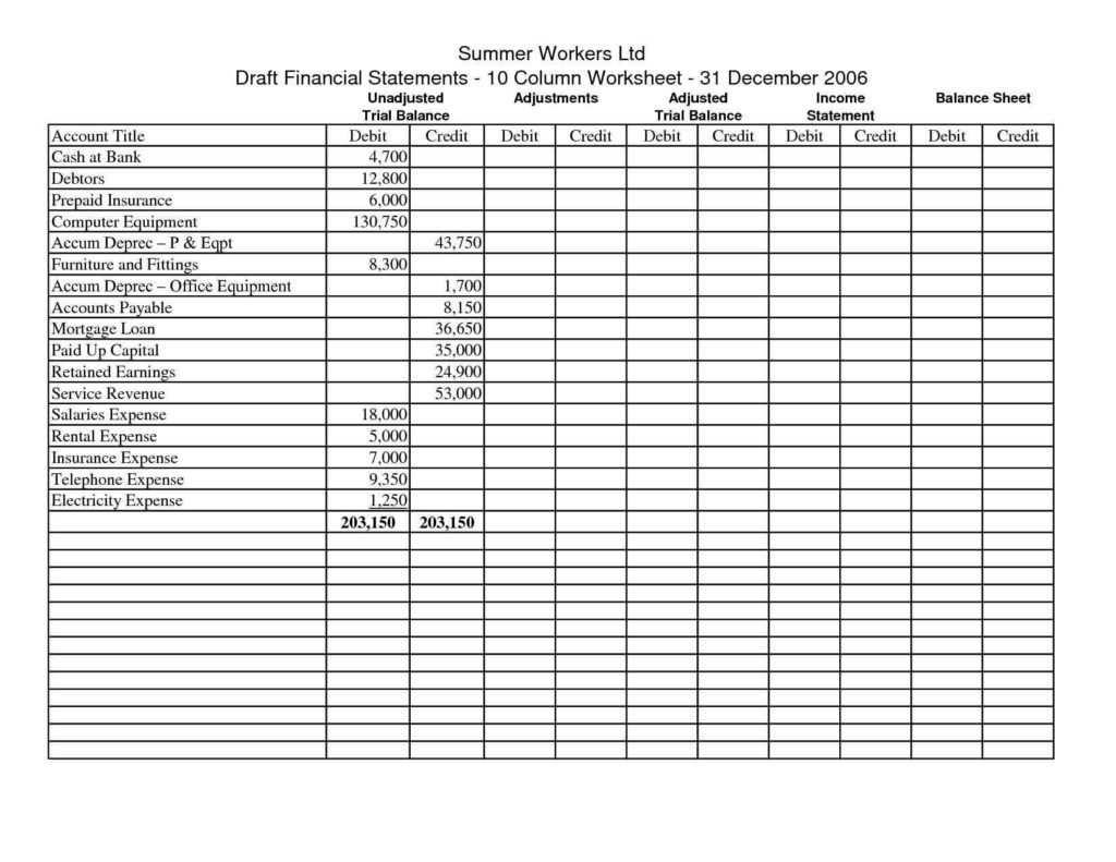 Farm Bookkeeping Spreadsheet And Template Document Free