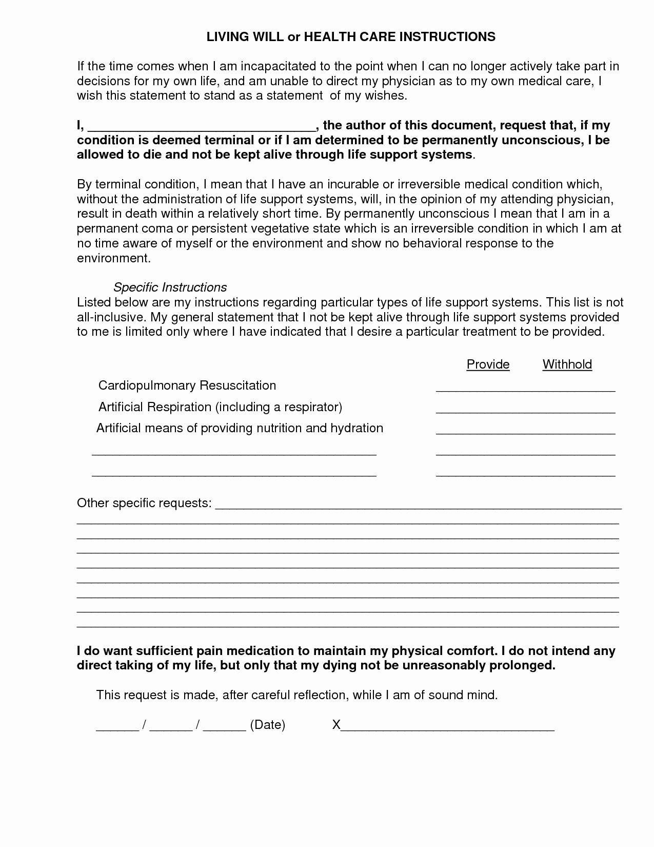 Florida Designation Of Health Care Surrogate Form Free Awesome Document