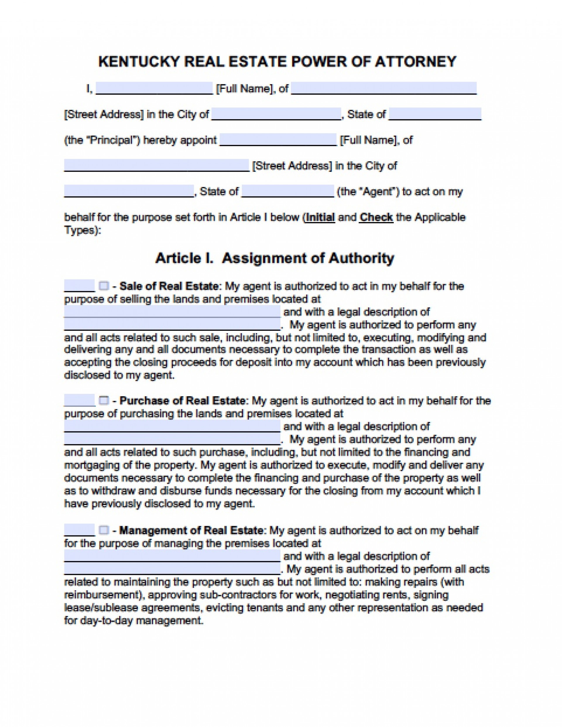 Form Templates Durable Power Of Attorney Kentucky Inspirational Ky Document