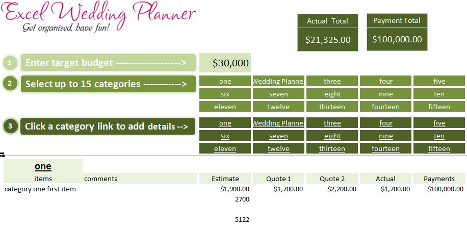 FREE Excel Wedding Planner Template Download Today Chandoo Org Document Free