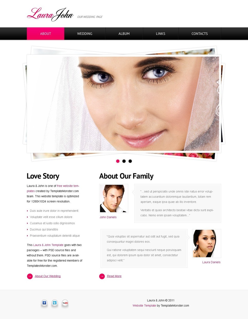 Free HTML Template For Wedding Website Document