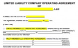 Free LLC Operating Agreement Templates PDF Word EForms Document Llc Template