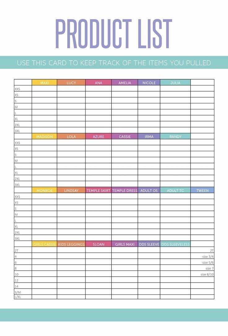 Free Lularoe Spreadsheet 2018 How To Create An Excel Document