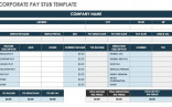 Free Pay Stub Templates Smartsheet Document Spreadsheet