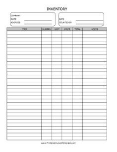 Free Printable Blank Spreadsheet Templates Document