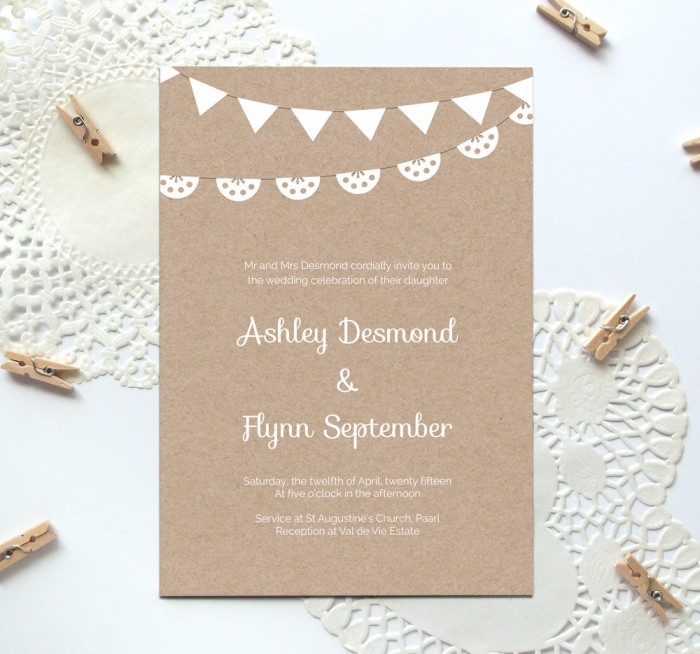Free Printable Wedding Invitation Template Document One Page