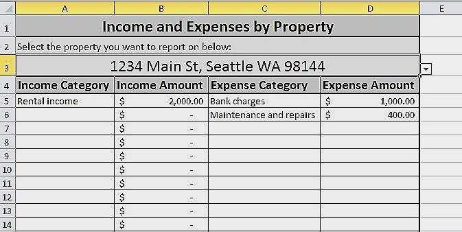 Free Rental Property Spreadsheet New Tax Deductions Document