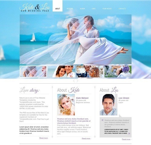 Free Wedding Website Templates Download Html And Css 30 Document Invitation