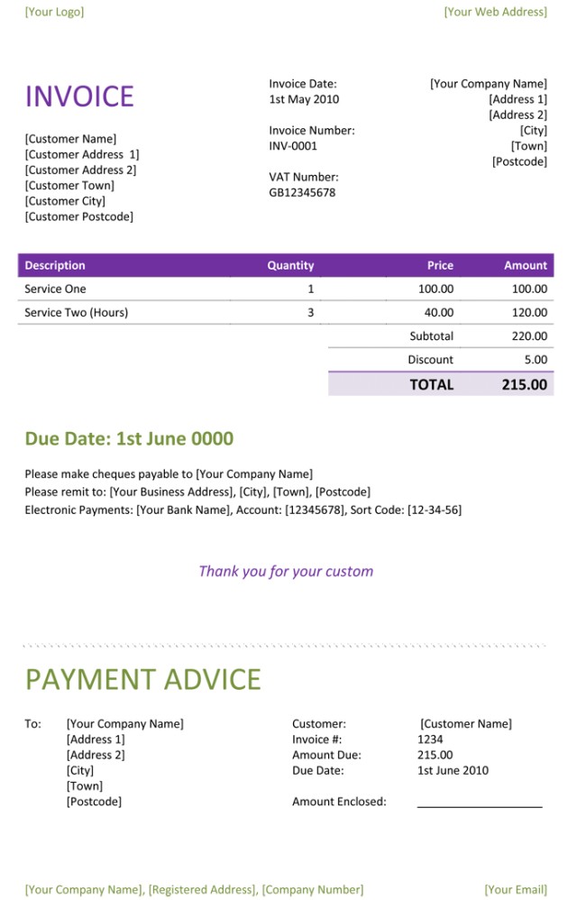 Freelance Invoice Templates 5 Best Free Samples For Word Document Designer Template