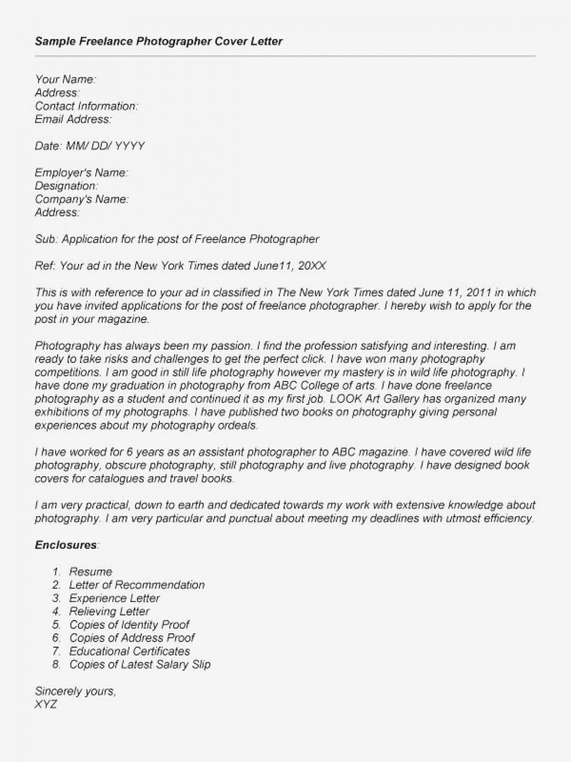 Freelance Writer Cover Letter Sample Best Ideas Of Editor About