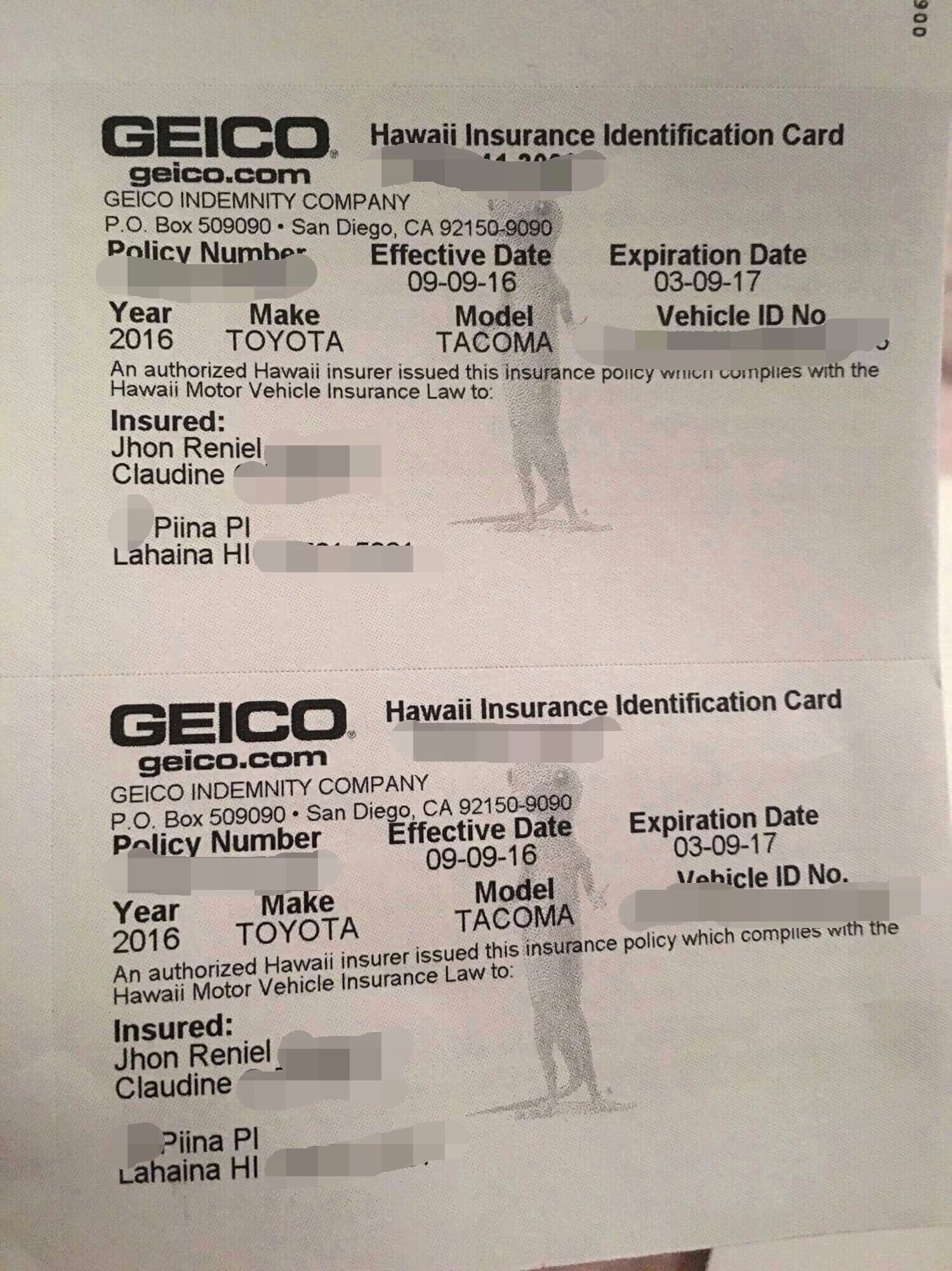 Geico Print Insurance Cards Beautiful Auto Card Document Request