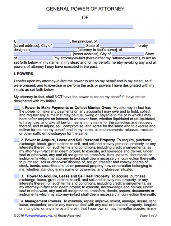 General Financial Power Of Attorney Forms PDF Templates Document Indiana Durable Form Pdf