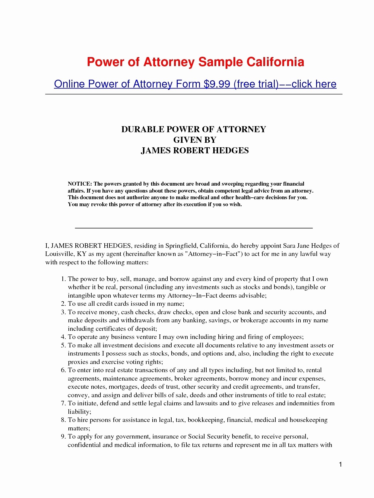 General Power Of Attorney Form Oklahoma Elegant 50 Unique Document