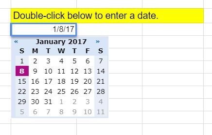 Google Sheets Add A Pop Up Calendar Date Picker Document