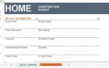 Home Construction Budget Template For Excel Document Residential Spreadsheet