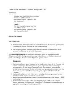 Home Staging Contract Template Bing Images Pinterest Document