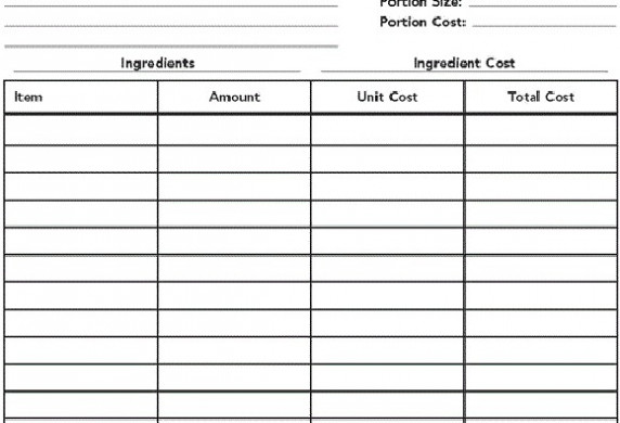 How To Calculate Food Costs And Price Your Restaurant Menu POS Sector Document Cost Inventory Spreadsheet