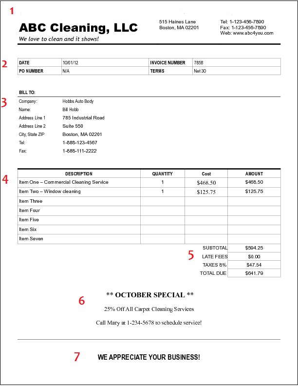 How To Create A Cleaning Invoice For Your Business 4 Profit Document Writing Invoices Self Employed