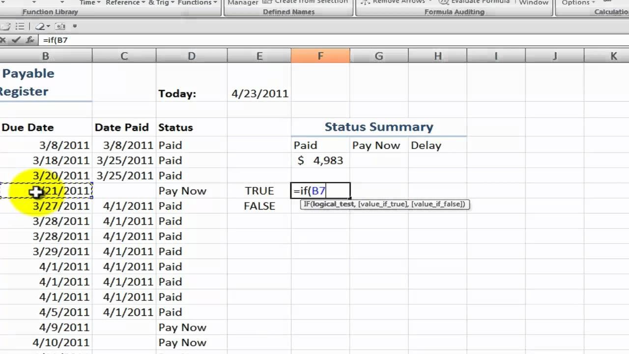 How To Create An Accounts Payable Status Summary In Excel YouTube Document Account
