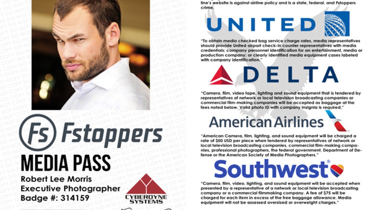 How To Print A Media Pass Save Money On Checked Bags At The Document Photographer Press