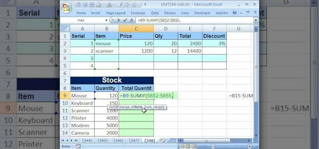 How To Update Inventory Records By Formula In Microsoft Excel Document Maintain