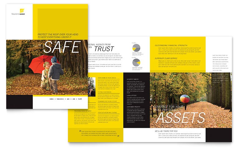 Insurance Agent Brochure Template Word Publisher Document Agency Samples