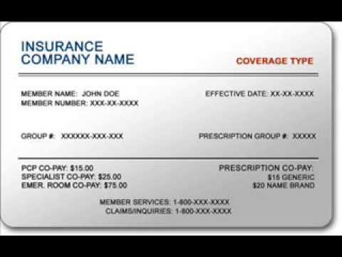 Insurance Cards For Small Business Document Make Fake