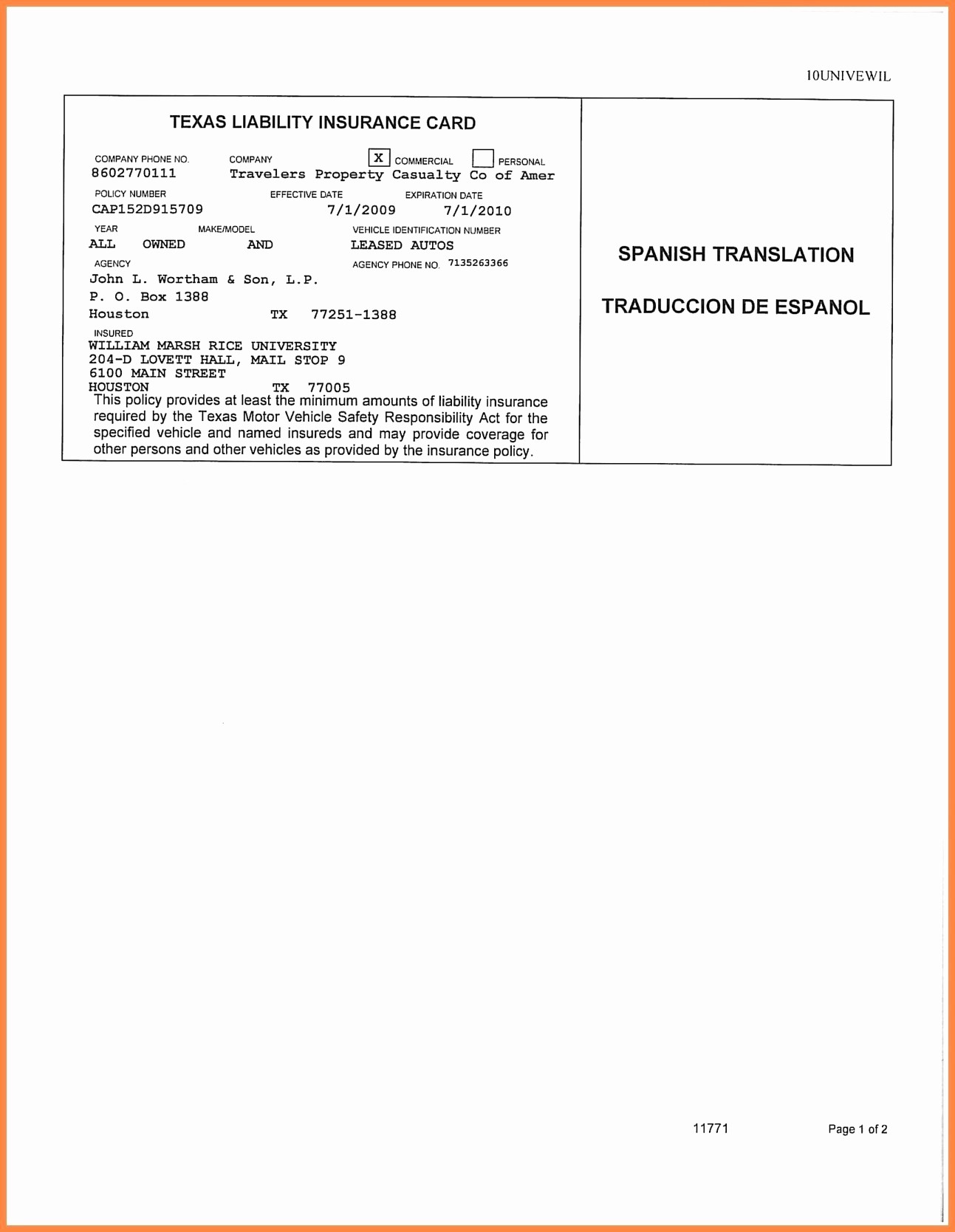 Insurance Identification Card Template Inspirational Free Document