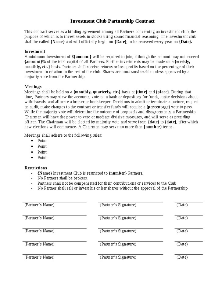 Investment Agreement Template Pdf Contract Document Investors
