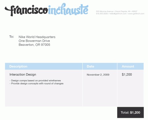 Invoice Like A Pro Design Examples And Best Practices Smashing Document Freelance Graphic Invoices