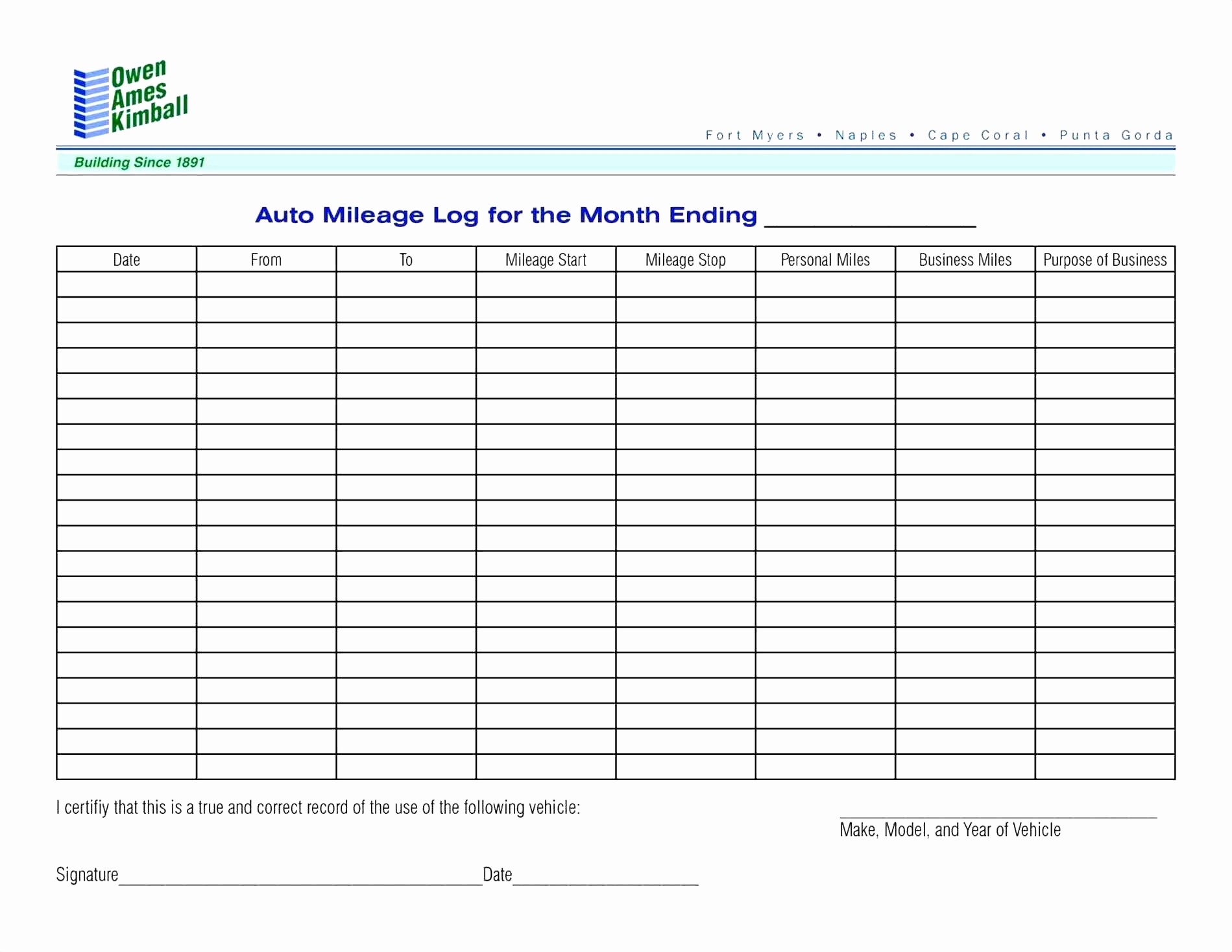 Irs Mileage Log Book Template Inspirational Excel Document