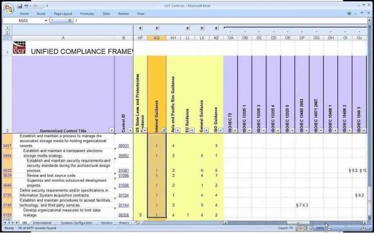Iso 27001 Controls Spreadsheet Excel And Document Objectives Xls