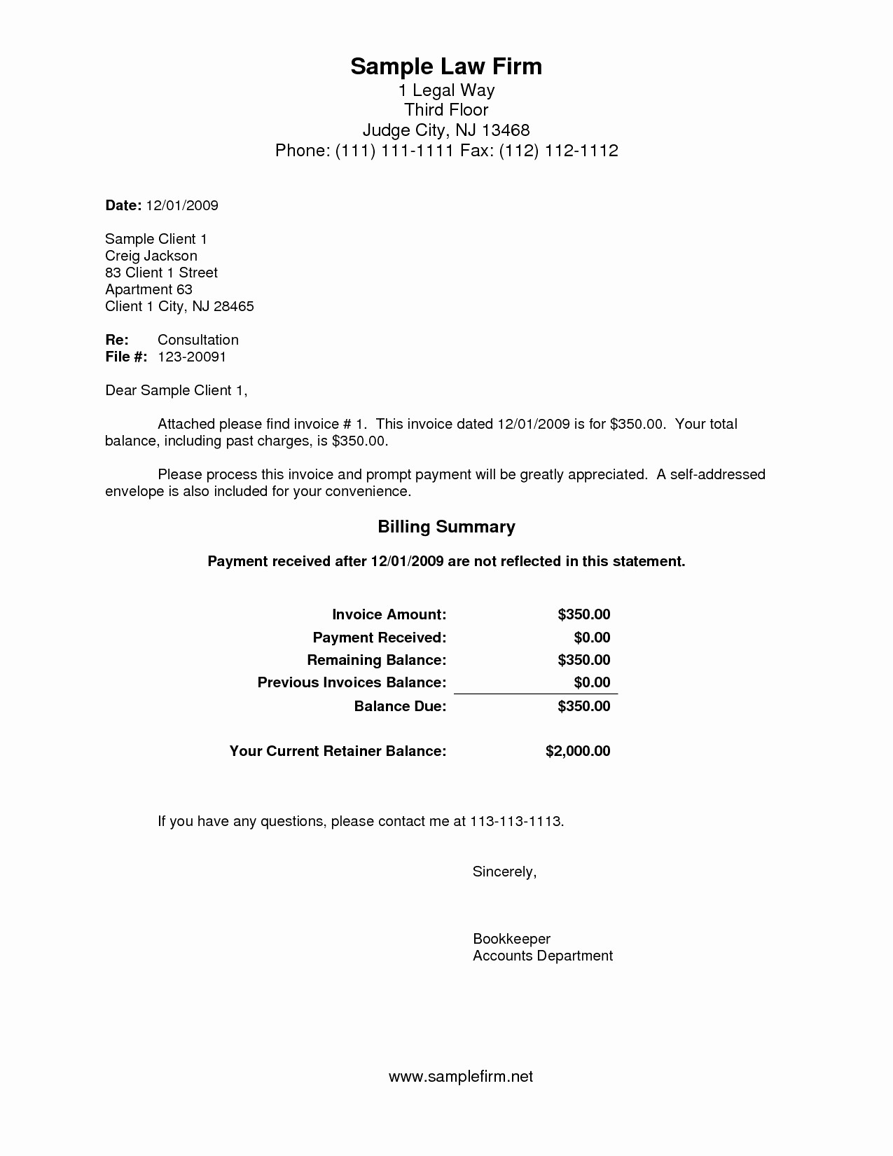 Legal Services Invoice Template New Lawyer Document Sample