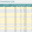 Liquor Inventory Sheet Spreadsheet Document Excel
