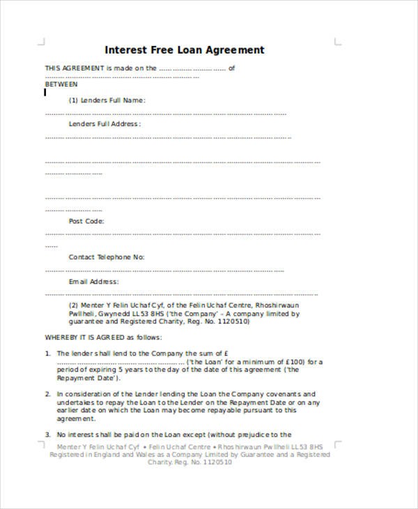 Loan Agreement Between Family Members Template Document Contracts