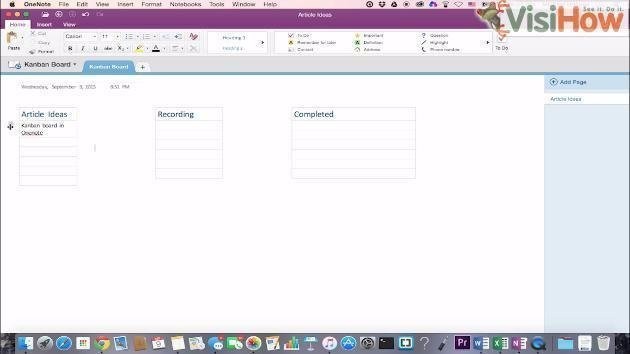 Make A Kanban Board In OneNote VisiHow Document Onenote