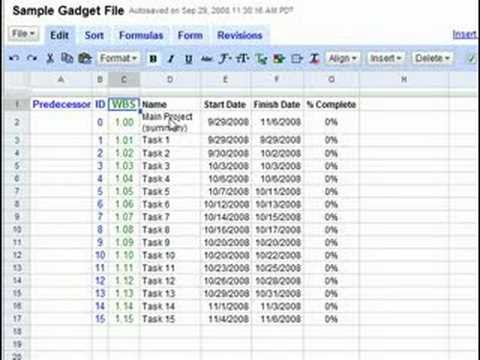 Making A Gantt Chart With Google Docs YouTube Document In